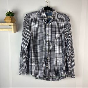 Boden plaid button down shirt blue‎ size XS